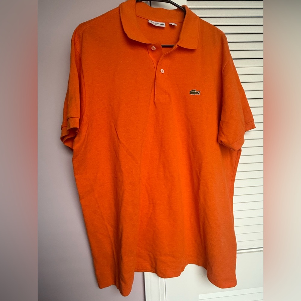 Lacoste Orange Short-Sleeve Polo